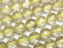 [Video]High Quality Lemon x Smoky Quartz AAA 64Faceted Round 7mm half or 1strand beads (aprx.15inch/36cm)
