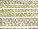 [Video]High Quality Lemon x Smoky Quartz AAA 64Faceted Round 7mm half or 1strand beads (aprx.15inch/36cm)