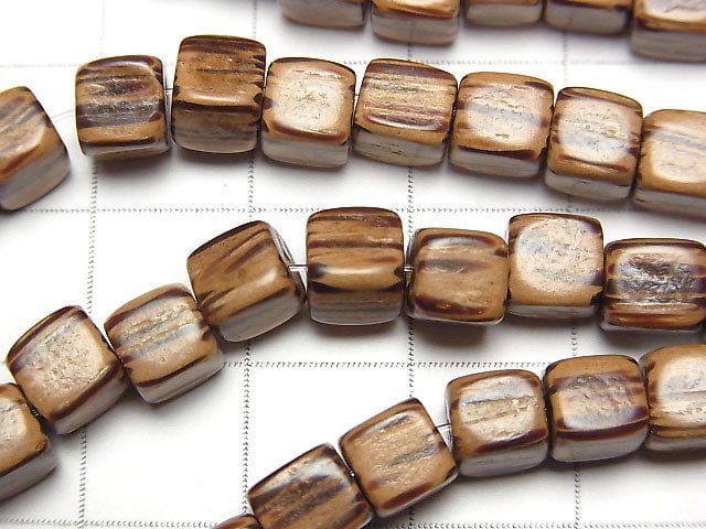 1strand $3.79! Palm Wood Cube 6 x 6 x 6 mm 1strand beads (aprx.15 inch / 38 cm)