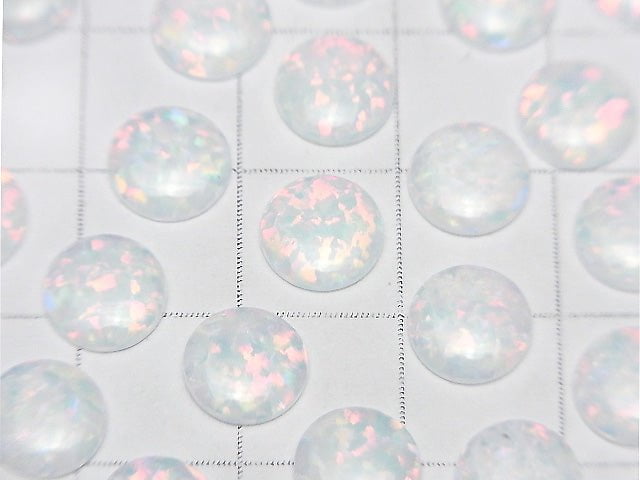 Kyoto Opal Round Cabochon 8 x 8 x 1.5 mm [White x Pink] 2 pcs $5.79!