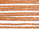 [Video] High Quality! Carnelian AAA Faceted Round 3mm 1strand beads (aprx.15inch / 38cm)