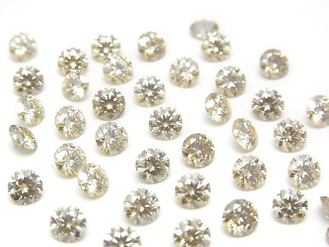 [Video] Moissanite AAA Loose stone Round Faceted 5x5mm [Champagne] 1pc