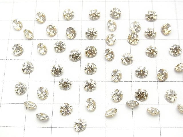 [Video] Moissanite AAA Loose stone Round Faceted 5x5mm [Champagne] 1pc