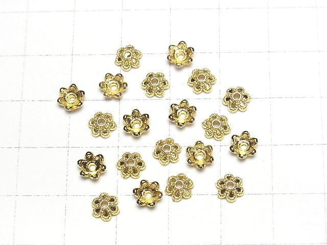 Metal Parts Bead cap 6x6x2mm Gold color 10pcs $1.79!