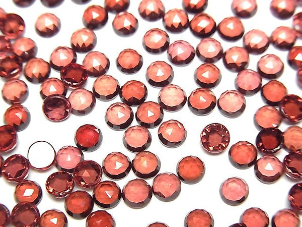 [Video]High Quality Mozambique Garnet AAA Round Rose Cut 4x4x2mm 10pcs