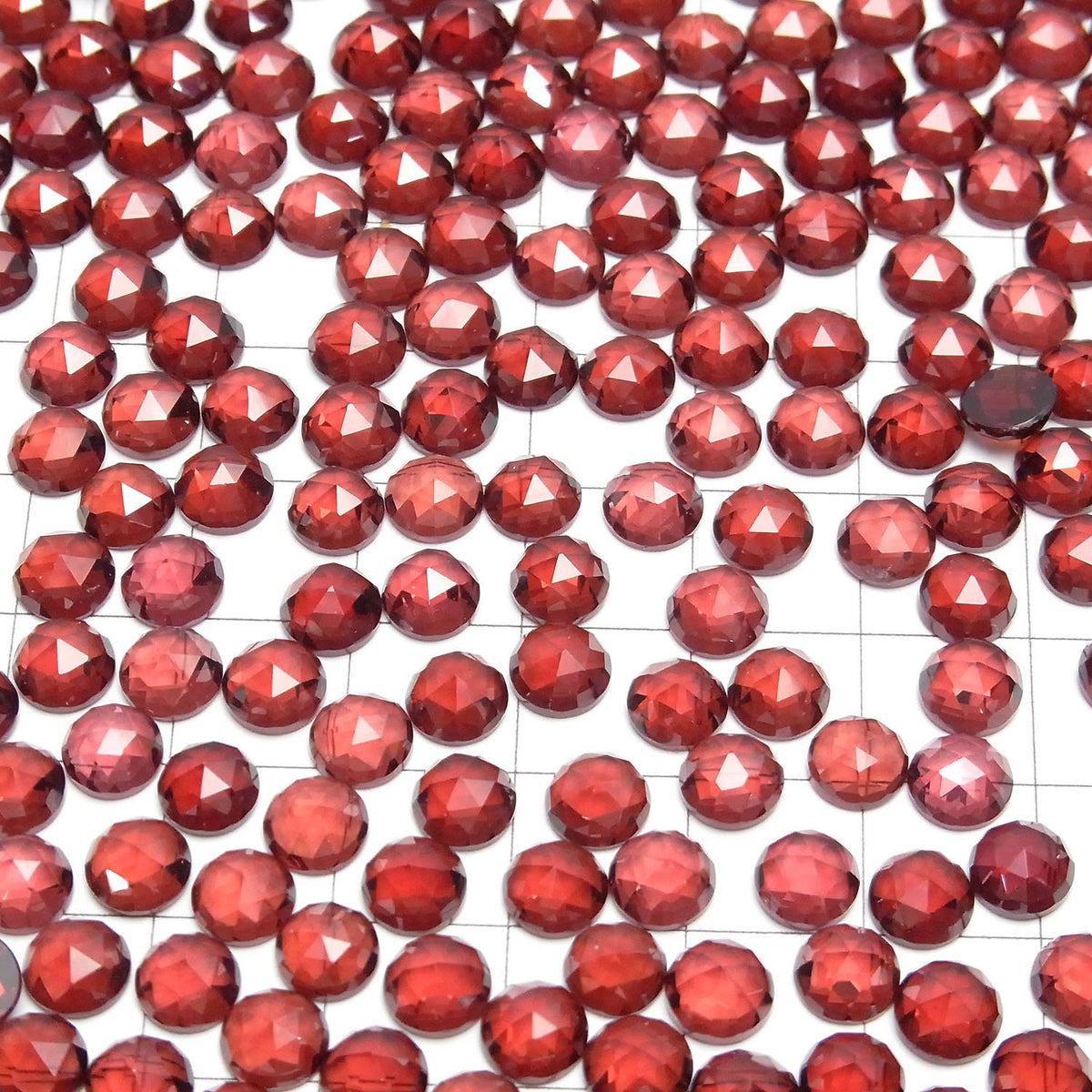 莫三比克石榴石 AAA 圓形玫瑰切割 6x6x3mm 3顆 高品質