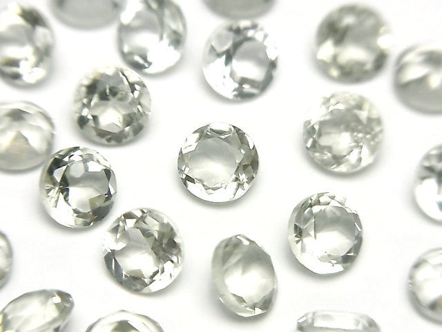 [Video]High Quality Green Amethyst AAA Loose stone Round Faceted 6x6mm 5pcs