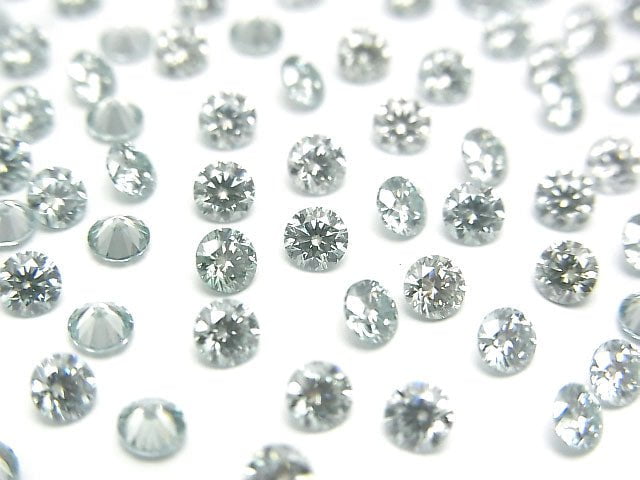 [Video] Moissanite AAA Loose stone Round Faceted 3x3mm [Blue Green] 5pcs