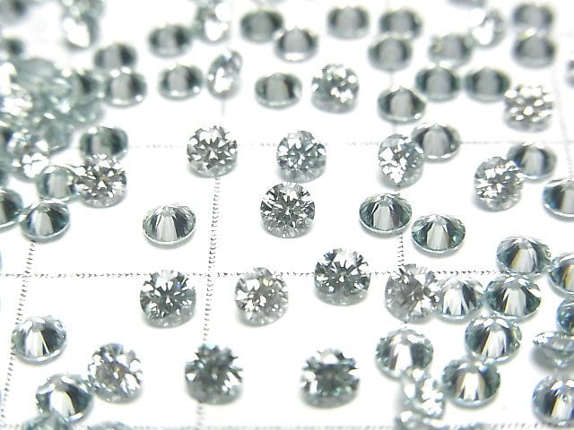 [Video] Moissanite AAA Loose stone Round Faceted 3x3mm [Blue Green] 5pcs