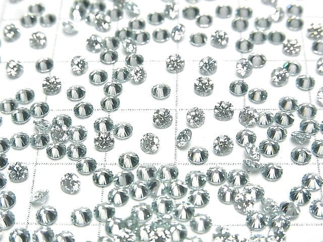 [Video] Moissanite AAA Loose stone Round Faceted 3x3mm [Blue Green] 5pcs