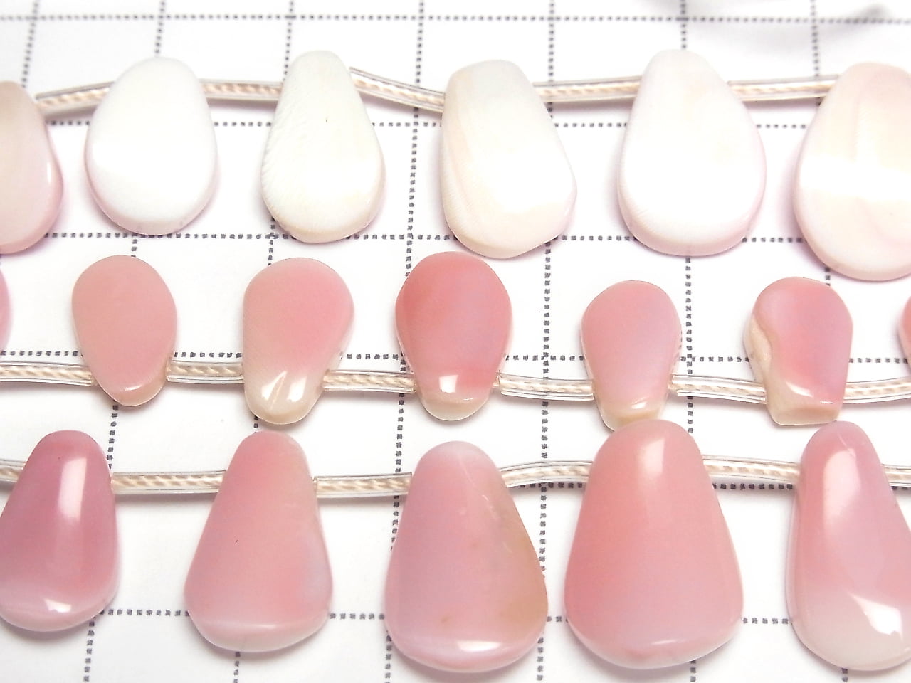 Queen Conch Shell AAA Twist Pear shape half or 1strand beads (aprx.15inch/36cm)