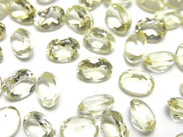 [Video]High Quality Lemon Quartz AAA Loose stone Oval Faceted 8x6mm 5pcs