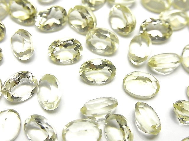 [Video]High Quality Lemon Quartz AAA Loose stone Oval Faceted 8x6mm 5pcs