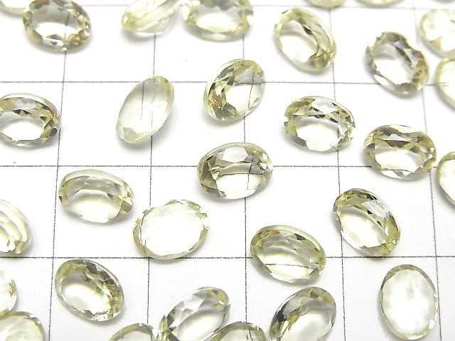 [Video]High Quality Lemon Quartz AAA Loose stone Oval Faceted 8x6mm 5pcs