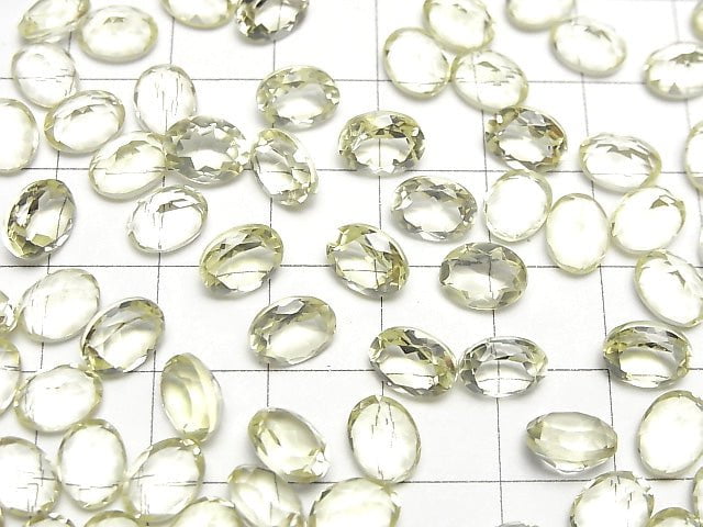 [Video]High Quality Lemon Quartz AAA Loose stone Oval Faceted 8x6mm 5pcs