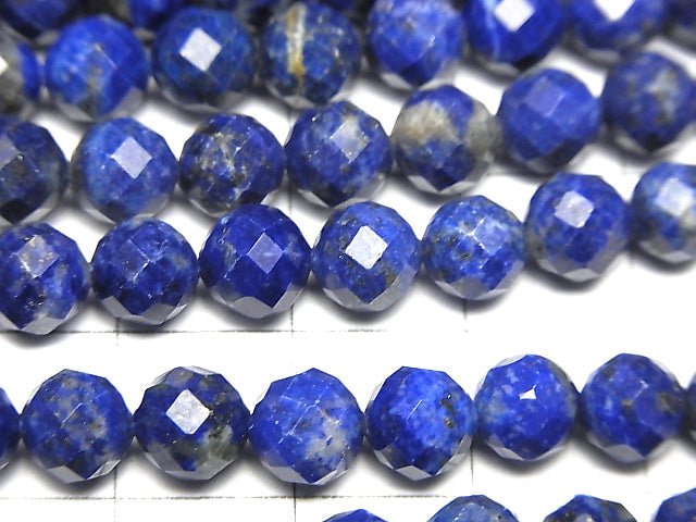 High Quality!  Lapislazuli AA+ Faceted Round 6mm  1strand beads (aprx.15inch/36cm)