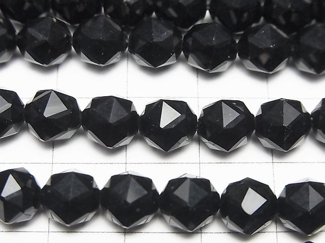 High quality! 1strand $8.79! Onyx AAA Star Faceted Round 8mm 1strand beads (aprx.15inch / 37cm)