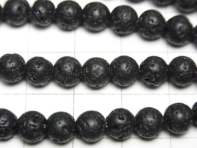 1strand $3.79! Black Lava Round 6mm 1strand beads (aprx.15inch / 37cm)