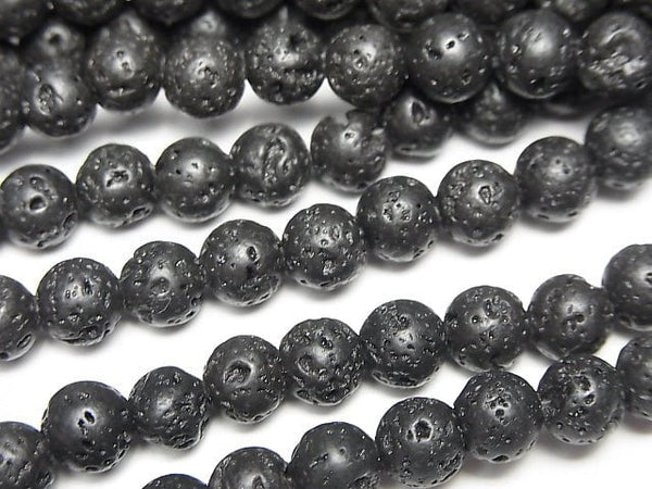 1strand $3.79! Black Lava Round 6mm 1strand beads (aprx.15inch / 37cm)