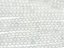 [Video] High Quality! Natural White Topaz AAA- 128Faceted Round 5mm 1strand beads (aprx.15inch/37cm)