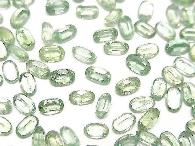 [Video]High Quality Green Kyanite AAA Loose stone Oval Faceted 5x3mm 5pcs