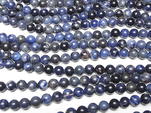 [Video]Sodalite AA++ Round 8mm 1strand beads (aprx.14inch/35cm)