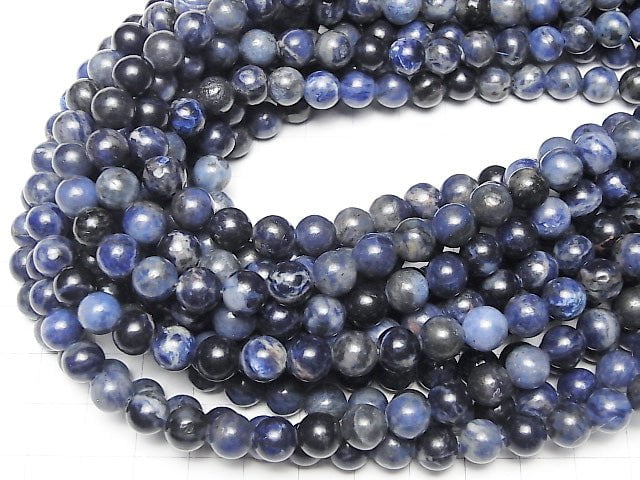 [Video]Sodalite AA++ Round 8mm 1strand beads (aprx.14inch/35cm)