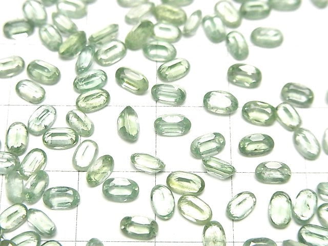 [Video]High Quality Green Kyanite AAA Loose stone Oval Faceted 5x3mm 5pcs