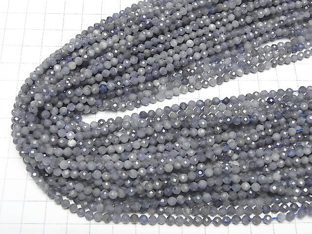 [Video] High Quality!  Tanzanite AA Faceted Round 4mm  half or 1strand beads (aprx.15inch/37cm)