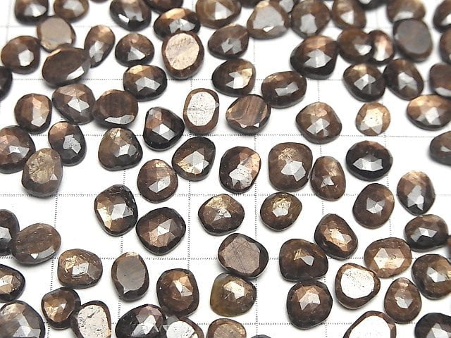 [Video] Kenya Golden Sheen Sapphire AAA- Undrilled Free Form Single Sided Rose Cut 5pcs