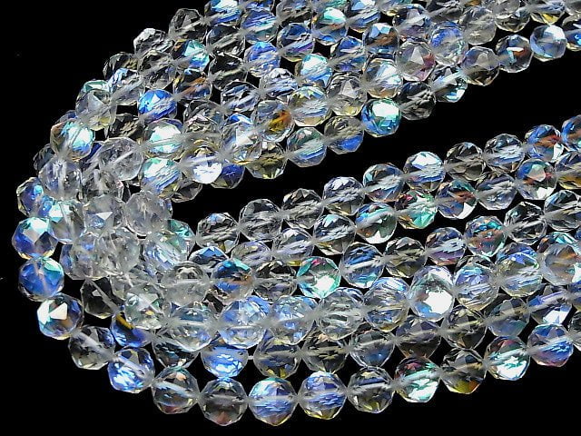 [Video] High Quality! Luna Flash Star Faceted Round 12mm half or 1strand beads (aprx.15inch / 36cm)