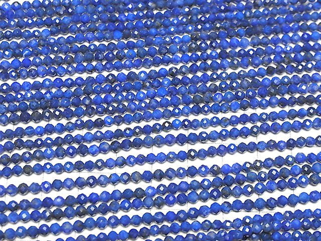 [Video] High Quality!  Lapislazuli AA++ Faceted Round 3mm  1strand beads (aprx.15inch/37cm)