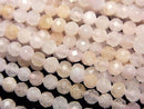 [Video] High Quality!  Morganite AA 32Faceted Round 4mm 1strand beads (aprx.15inch/37cm)