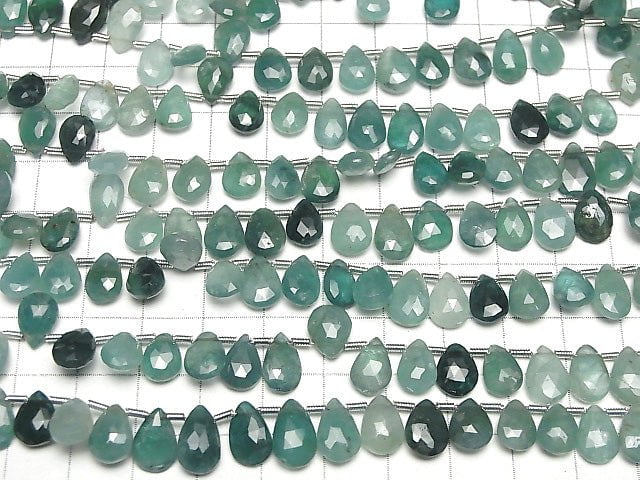 [Video] Grandidierite AA++ Pear shape Faceted Briolette 1strand beads (aprx.7inch/18cm)