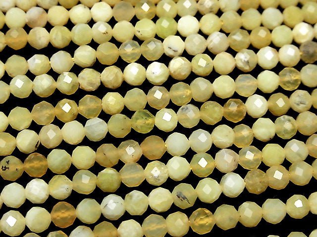 [Video] High Quality! Yellow Opal AA++ Faceted Round 6mm 1strand beads (aprx.15inch / 36cm)