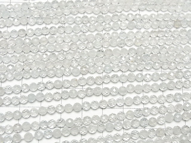 High Quality! 1strand $12.99! Natural White Topaz AAA - 32 Faceted Round 4 mm 1strand beads (aprx.15 inch / 38 cm)
