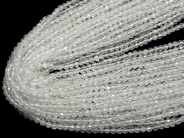 High Quality! 1strand $12.99! Natural White Topaz AAA - 32 Faceted Round 4 mm 1strand beads (aprx.15 inch / 38 cm)