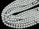 [Video] Burmese White Jadeite (Jadeite) AA+ Round 8mm half or 1strand beads (aprx.15inch/37cm)