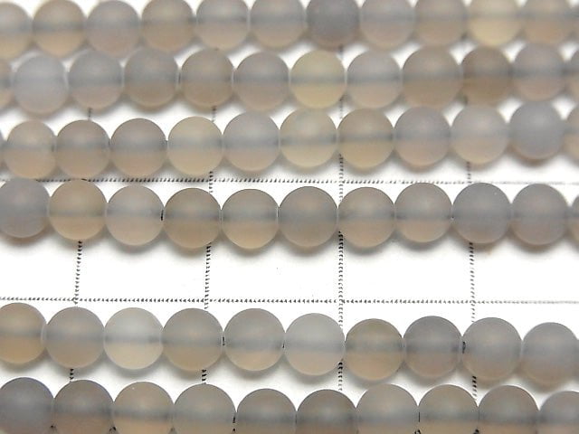 [Video] Frost Gray Onyx Round 4mm 1strand beads (aprx.14inch/36cm)