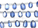 [Video]High Quality Kyanite AA++ Faceted Pear Shape [Medium Color] 1strand beads (aprx.6inch/16cm)