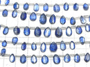 [Video]High Quality Kyanite AA++ Faceted Pear Shape [Medium Color] 1strand beads (aprx.6inch/16cm)