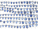 [Video]High Quality Kyanite AA++ Faceted Pear Shape [Medium Color] 1strand beads (aprx.6inch/16cm)