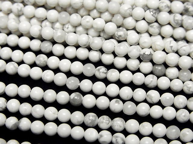 1strand $4.79! Howlite Magnesite  Round 3mm 1strand beads (aprx.15inch/38cm)