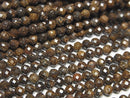 High Quality!  1strand $4.79! Bronzite  Faceted Round 3mm  1strand beads (aprx.15inch/38cm)