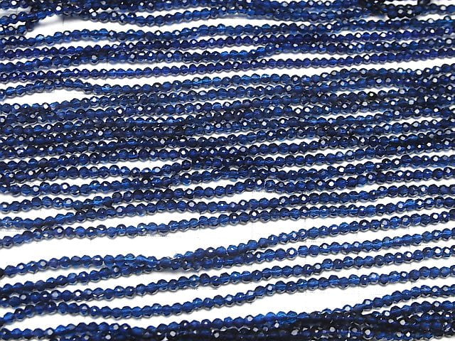 High Quality! 1strand $1.79! Glass Beads Faceted Round 2mm Blue 1strand beads (aprx.14inch / 34cm)