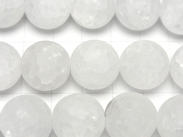 Crack & Frost Crystal Round 16mm half or 1strand beads (aprx.15inch/38cm)
