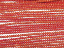 [Video] High Quality! Red Coral (Dyed) Faceted Round 3mm 1strand beads (aprx.15inch / 38cm)
