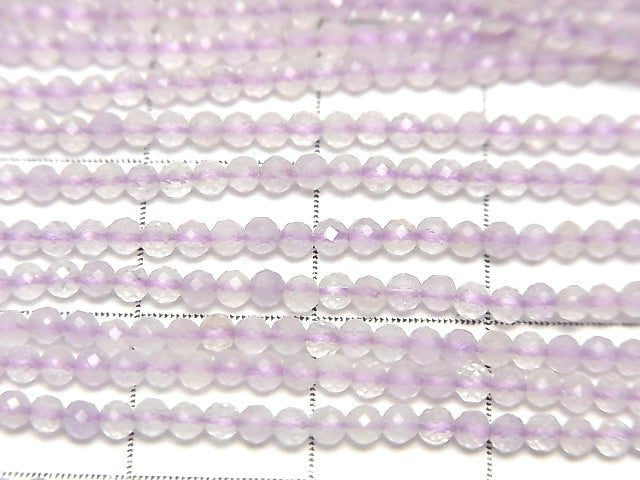 [Video] High Quality! 1strand $7.79! Lavender Amethyst AA + Faceted Round 2mm 1strand beads (aprx.15inch / 38cm)