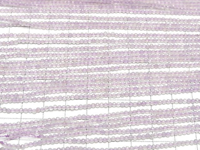 [Video] High Quality! 1strand $7.79! Lavender Amethyst AA + Faceted Round 2mm 1strand beads (aprx.15inch / 38cm)