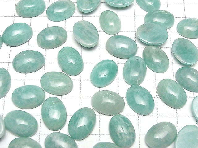 [Video] Amazonite AA++ Oval Cabochon 18x13mm 2pcs